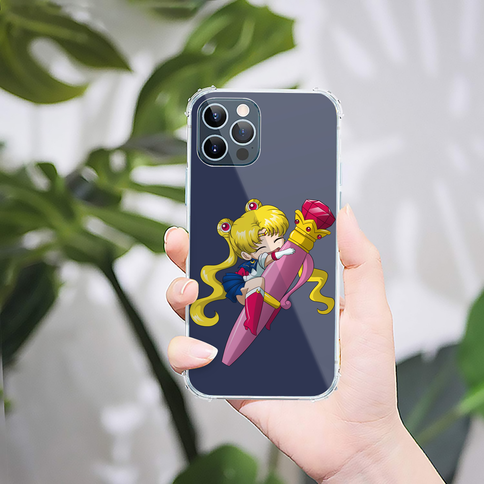（画像用） 美少女戦士セーラームーン 月野 うさぎ つきの うさぎ Sailor Moon Tsukino Usagi 【iPhone 12シリーズ対応】透明スマホケース（クリアソフトケース）